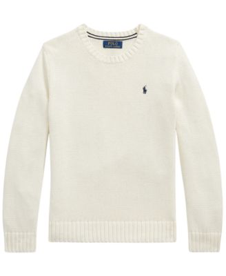 Boys' 8-20 Cotton Crewneck Sweater