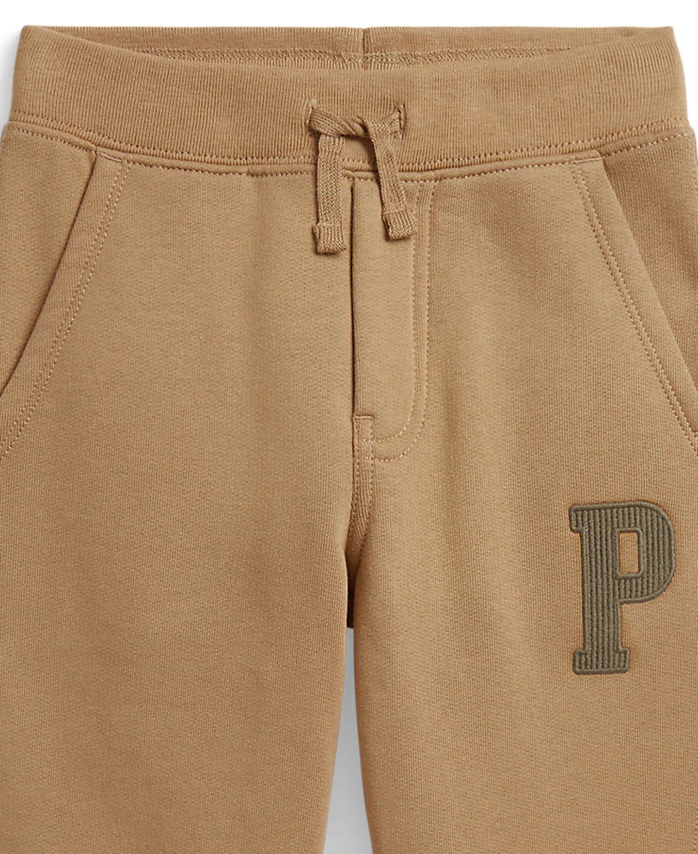 Брюки Polo Ralph Lauren Fleece Letter Joggers для мальчиков, цвет: Верблюжий — фото 3