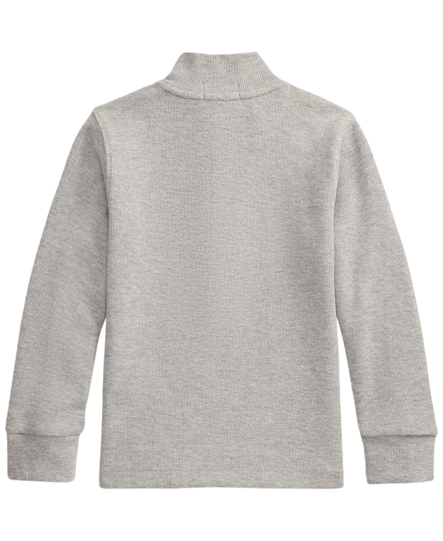 Свитер Polo Ralph Lauren Estate Rib Quarter-Zip Sweater для мальчиков, цвет: Меланжевый — фото 2