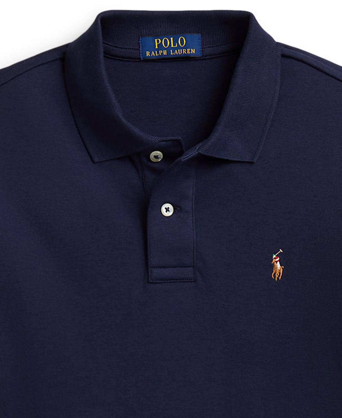 Поло Polo Ralph Lauren Soft Cotton Long-Sleeve Polo для мальчиков, цвет: Тёмно-синий — фото 3