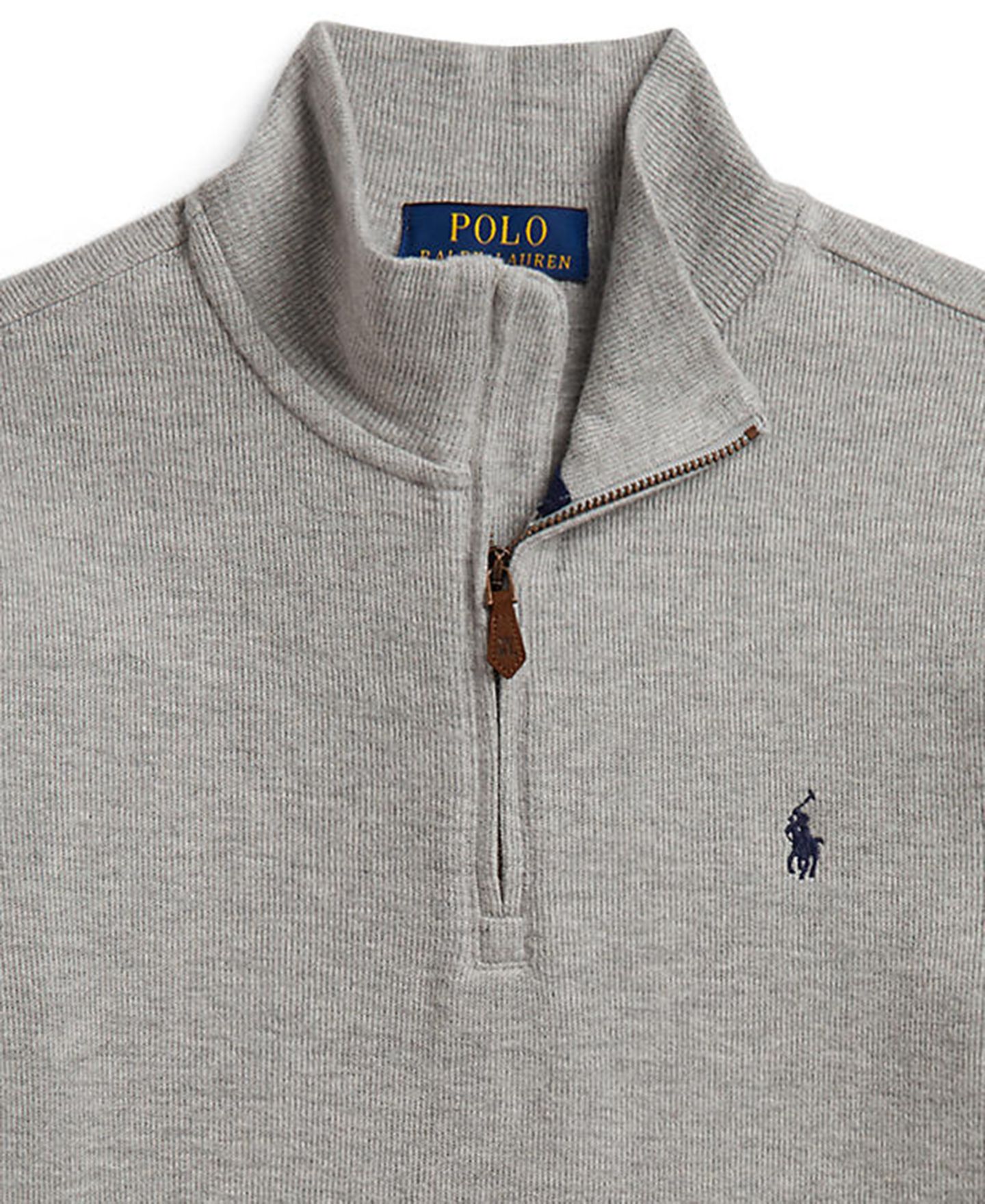 Свитер Polo Ralph Lauren Estate Rib Quarter-Zip Sweater для мальчиков, цвет: Меланжевый — фото 3