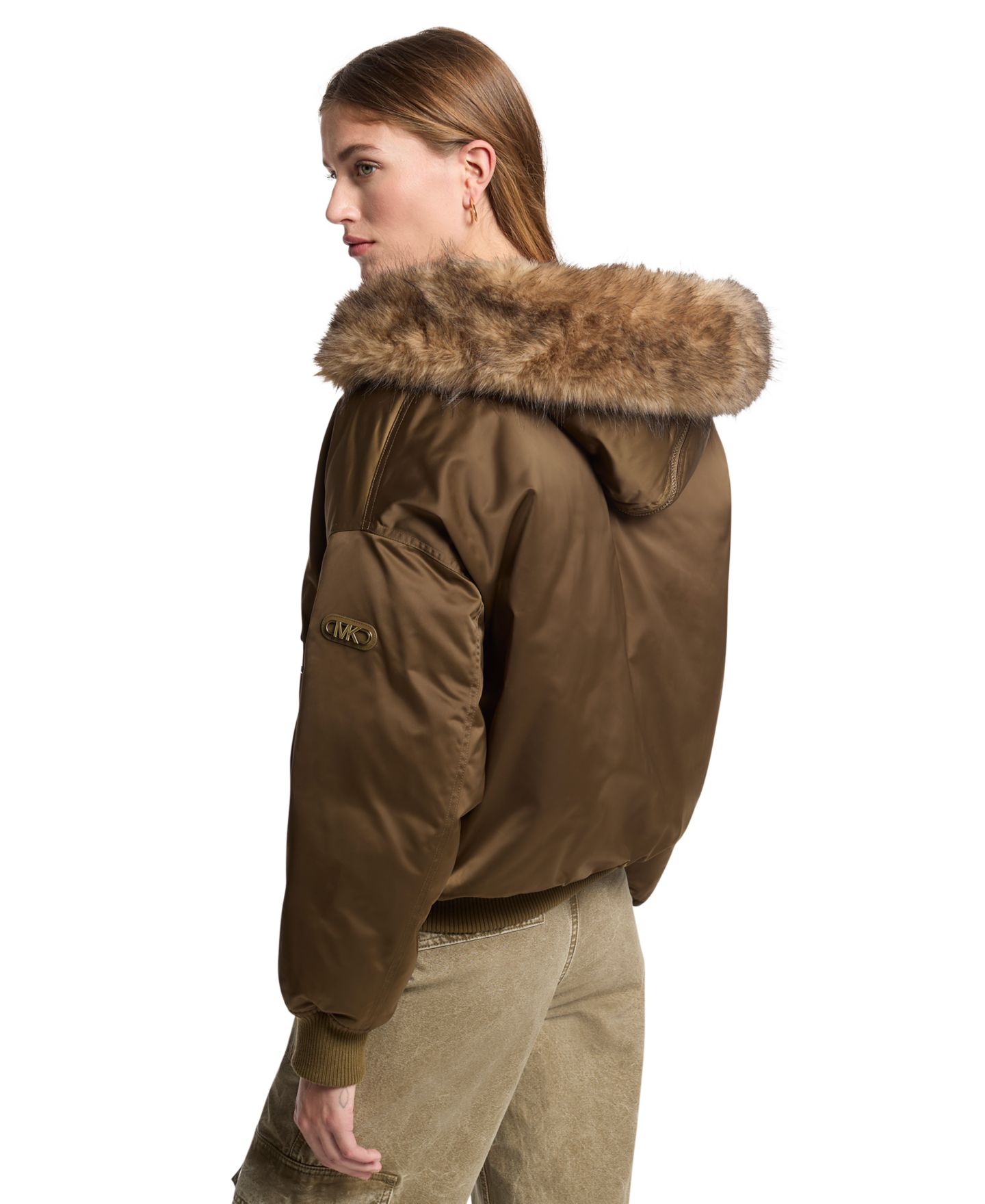 Женская куртка Michael Kors Hooded Down Insulated Bomber, цвет: Duffle — фото 3