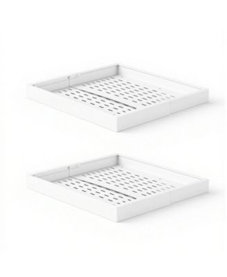 2 Pack Pull Out Cabinet Organizer Expandable 12.2in-18.9in Width 20.47in Deep Sliding Drawers