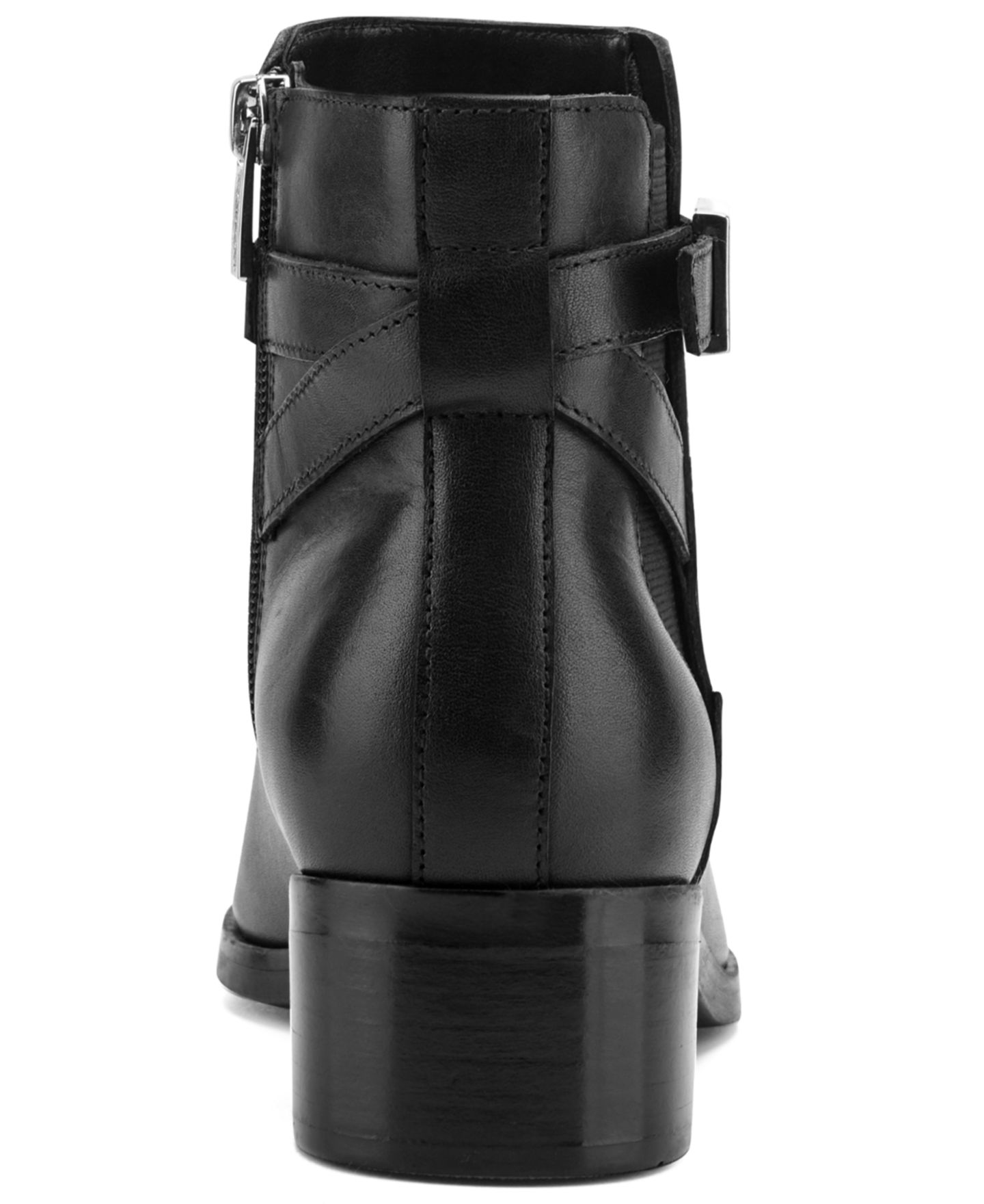 Женские ботинки Rockport Teegan Leather Side Gore Block Heel Booties, цвет: Чёрный кожаный — фото 3