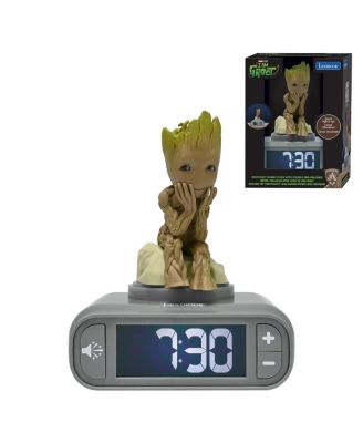Guardians of the Galaxy Groot Nightlight Alarm Clock, Sounds, Backlit LCD Screen, Snooze, RL800GG