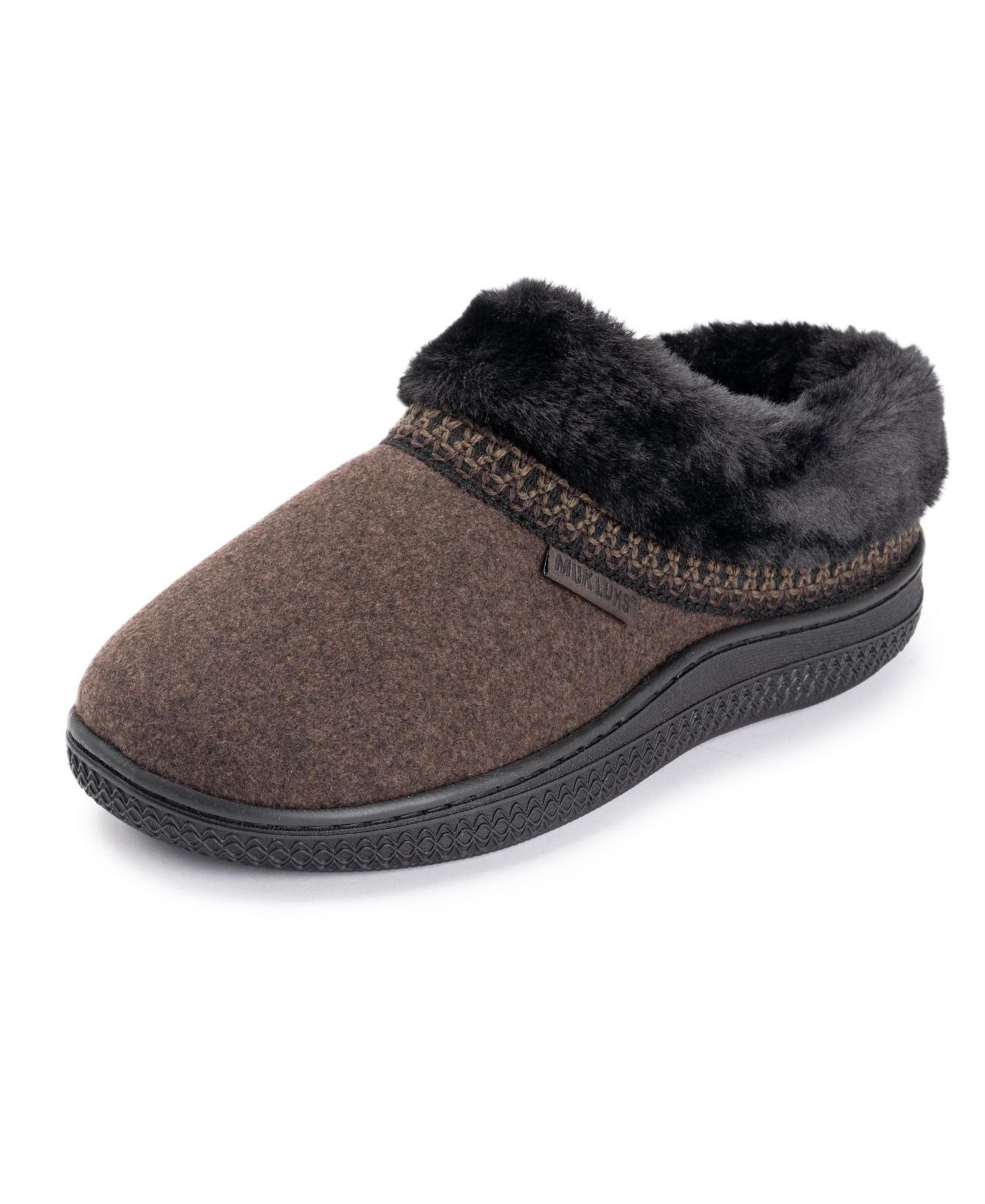 Женские тапочки MUK LUKS Neira Faux Wool Clog Slippers, цвет: Коричневый меланжевый — фото 2