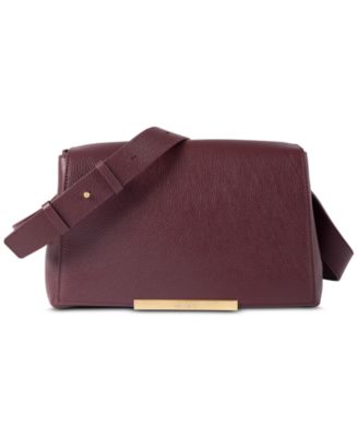 11AM Leather Magnetic Snap Small Crossbody Handbag