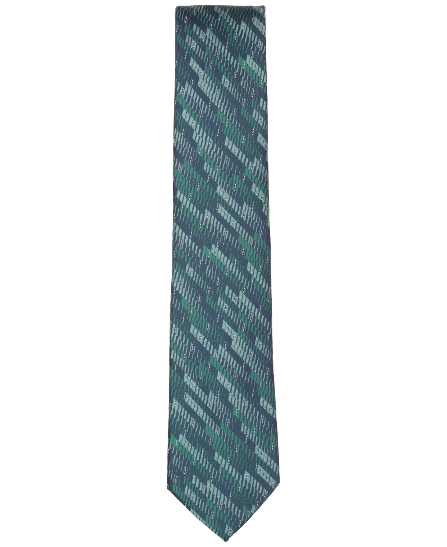 Мужской галстук Perry Ellis Portfolio Tonkin Abstract Pattern Classic Tie, цвет: Зелёный — фото 2