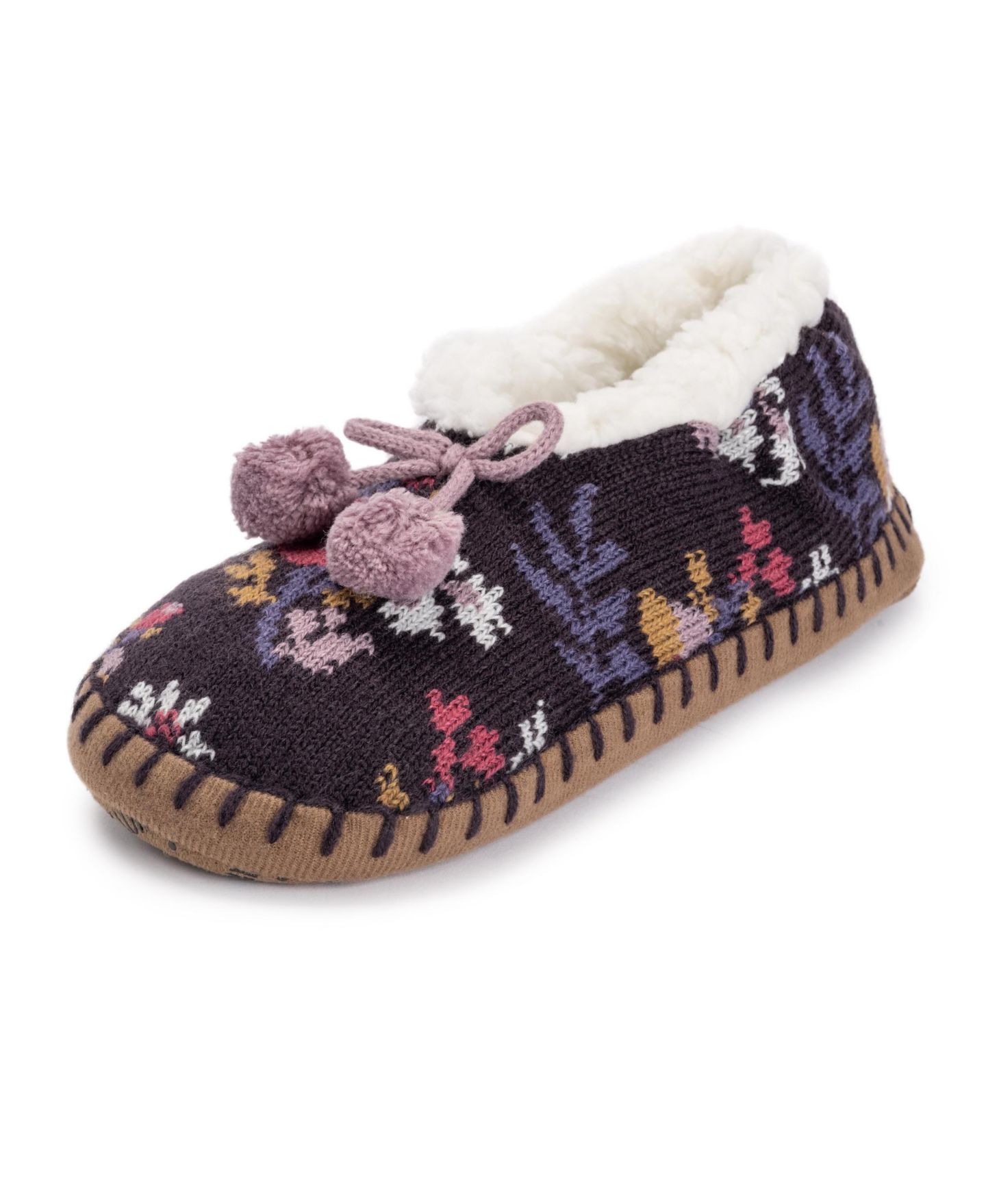 Женские тапочки MUK LUKS Classic Ballerina Slippers, цвет: Ежевичный — фото 2