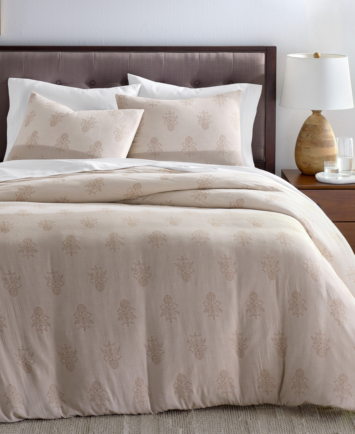 Oake Woven Floral Block 3-Piece Comforter Set, King, Macy's Exclusive