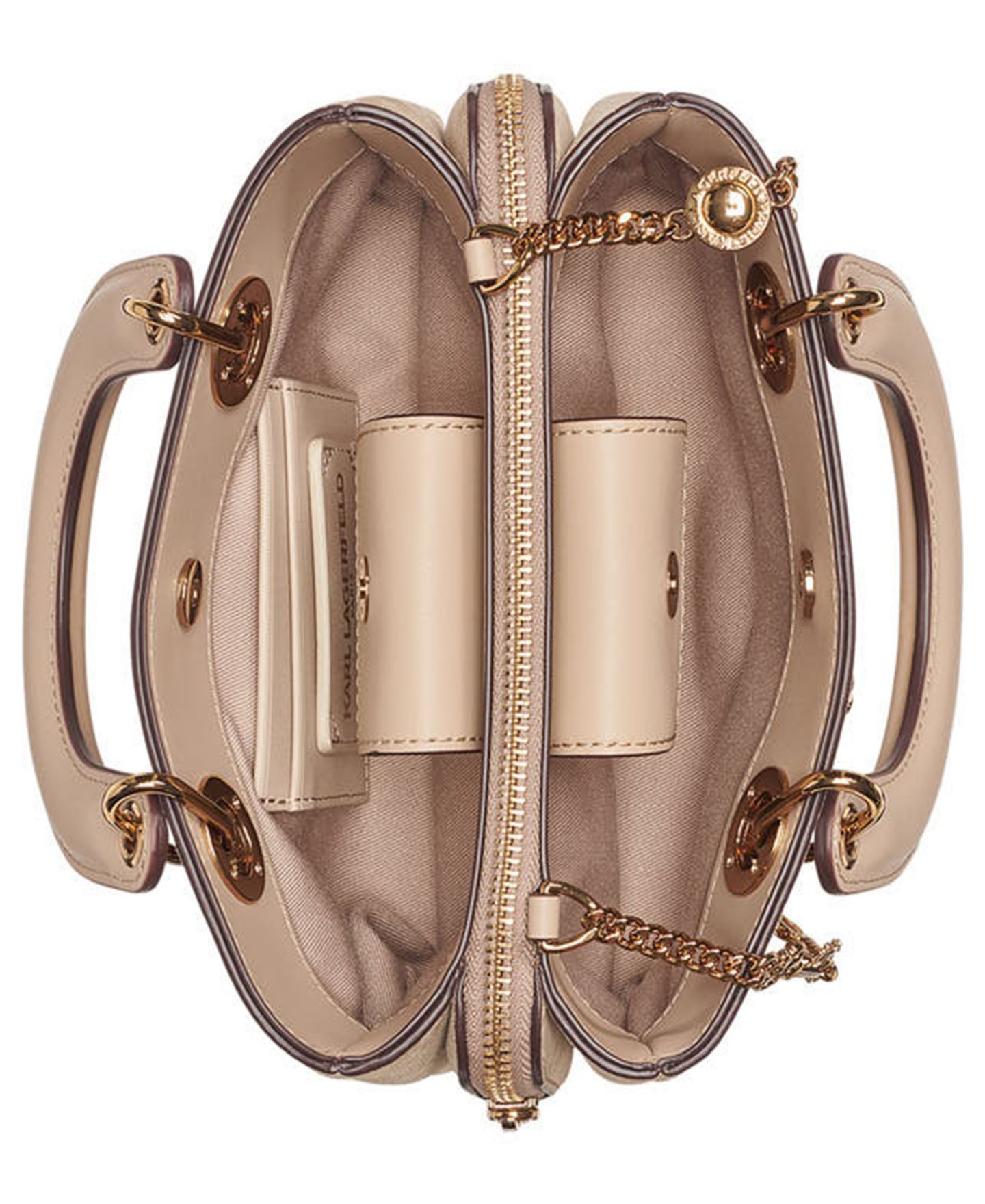 Женская сумка KARL LAGERFELD PARIS Benoite Suede Small Shoulder Handbag, цвет: Капучино — фото 7