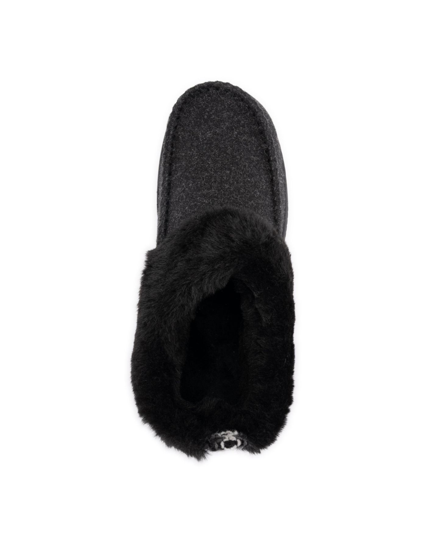 Женские тапочки MUK LUKS Selah Moccasin Bootie Slippers, цвет: Чёрный меланжевый — фото 8