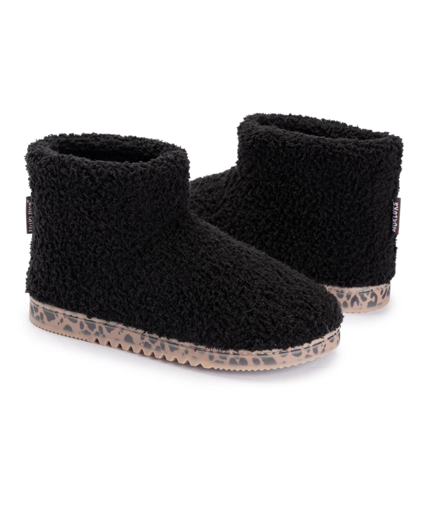 Женские тапочки MUK LUKS Fabiola Bootie Slippers, цвет: Чёрный — фото 9