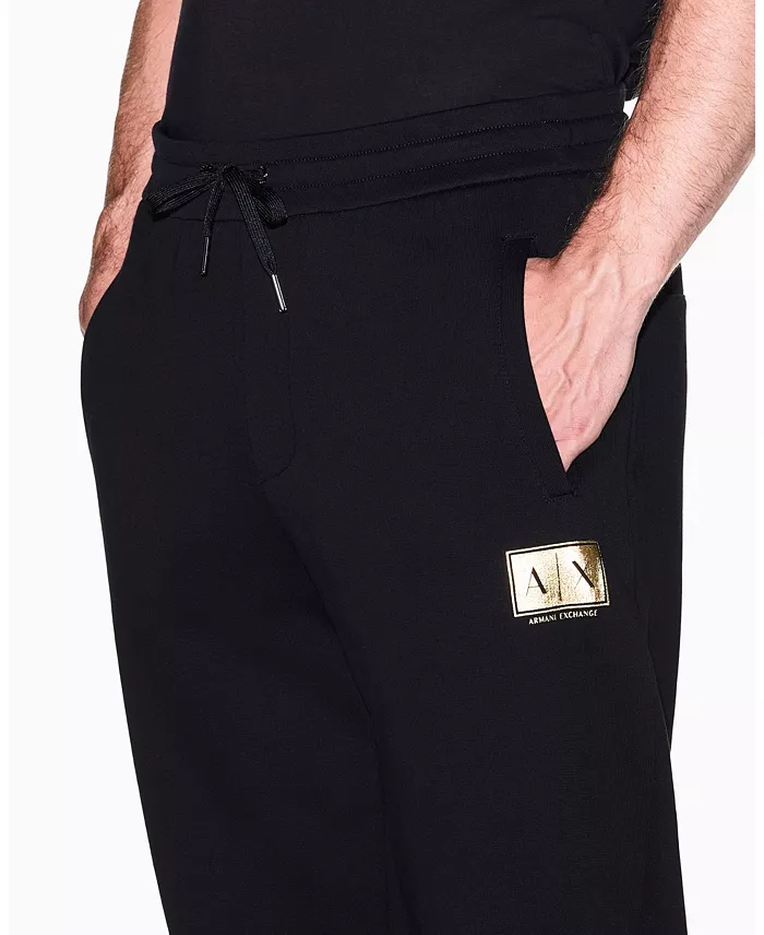 Men's Black And Gold Box Jogger - thumbnail 8