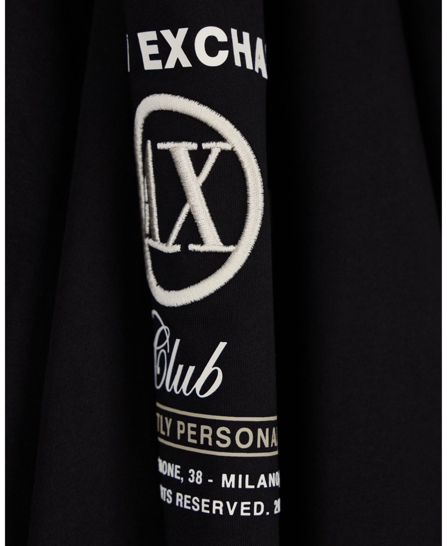 Мужская футболка A|X Armani Exchange Letterman Logo, цвет: Чёрный — фото 5
