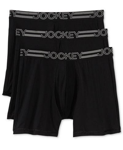 Jockey Men's 3 Pack Active Microfiber Boxer Briefs