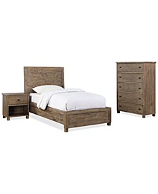 Canyon Platform Bedroom 3-Pc. Bedroom Set (Twin Bed, Chest and Nightstand)