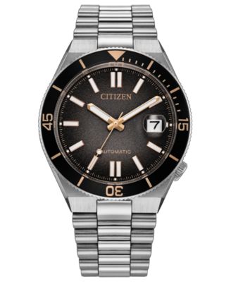 Men's Special Edition Automatic Tsuyosa Shore Silver-Tone Stainless Steel Bracelet Watch 40mm