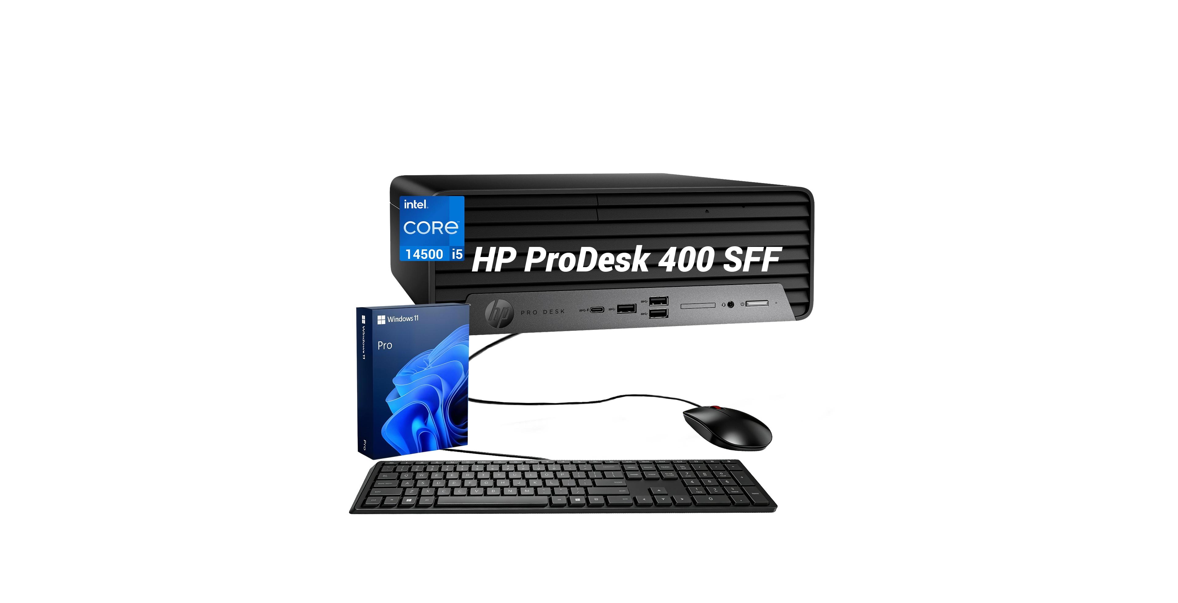 Hp ProDesk 400 Business Sff Desktop, Intel Core i5-14500, Intel Uhd Graphics, 8GB DDR5, 1TB Ssd, Wi-Fi 5, Windows 11 Pro, Black