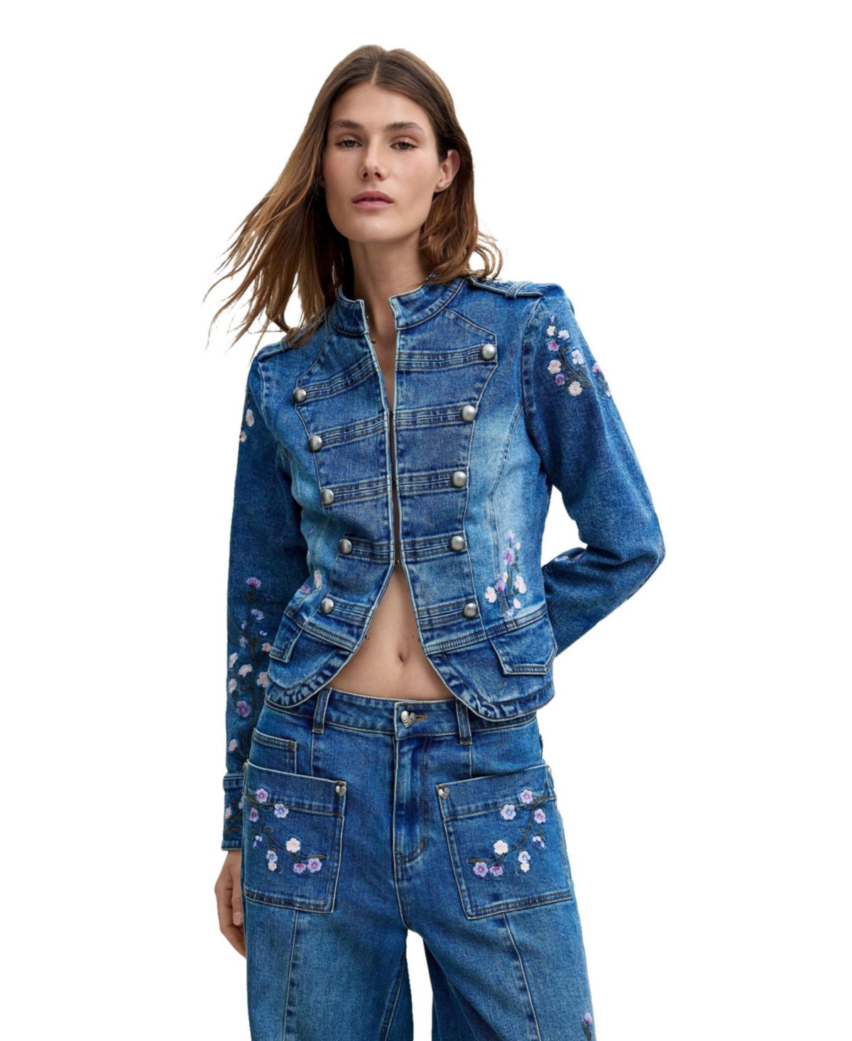 Desigual Women's Embroidered Jacket M C Lacroix