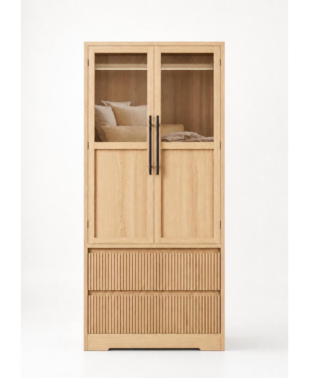 Fluted Drawer Armoire