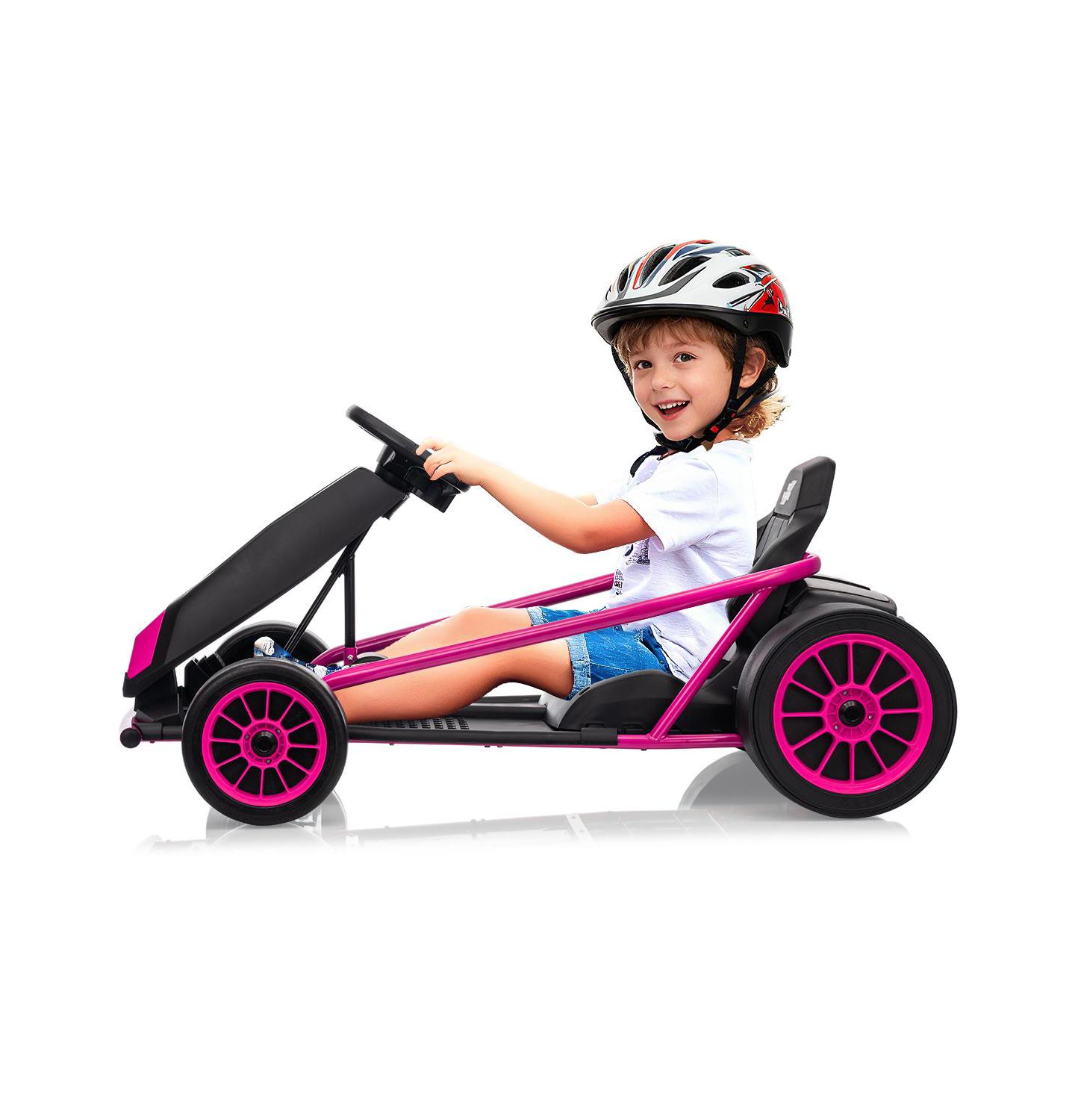 Детская игрушка homfan 43 Inch 24V Electric Dual Motor Drift Go Kart, 100 lb. Capacity, 8–12 лет — фото 8