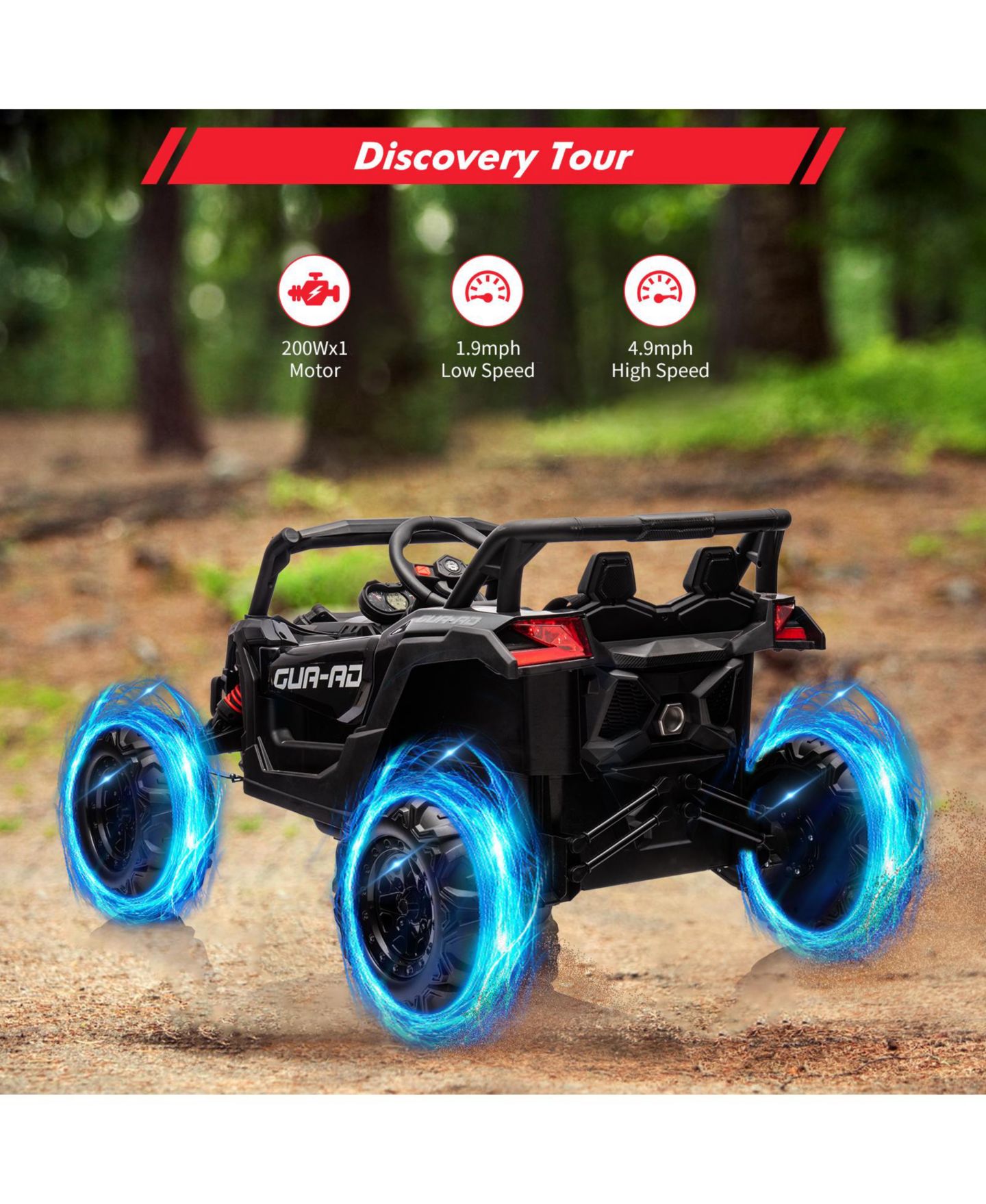 Детская игрушка homfan 24V Remote-Control Ride-On UTV, 3–8 лет — фото 8