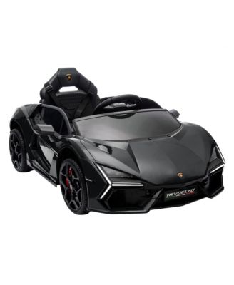 12V Licensed Lamborghini Ride On Car, Battery Powered Electric Toy, Dual 25W Motors, Remote Control, Spring Suspension, Headlights, Music, for Ages 3+