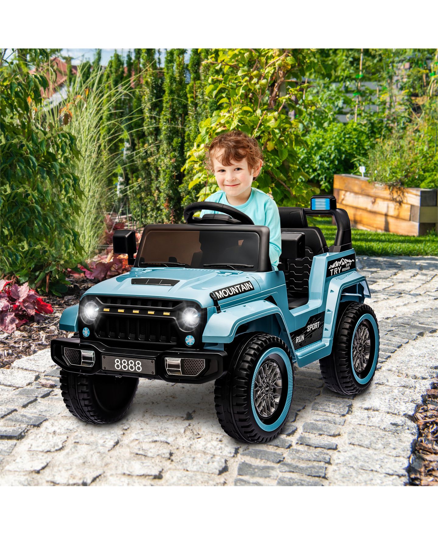 Детская игрушка homfan 12V Ride-On Truck with Remote Control, Dual Motors & LED Lights, 3–5 лет — фото 8