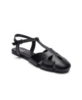 Forever and Always Shoes Women's Nathalie Leather Ankle Strap Sandal