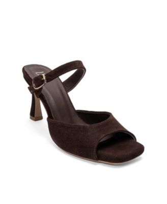 Forever and Always Shoes Women's Urael Leather Stiletto Strap Sandal