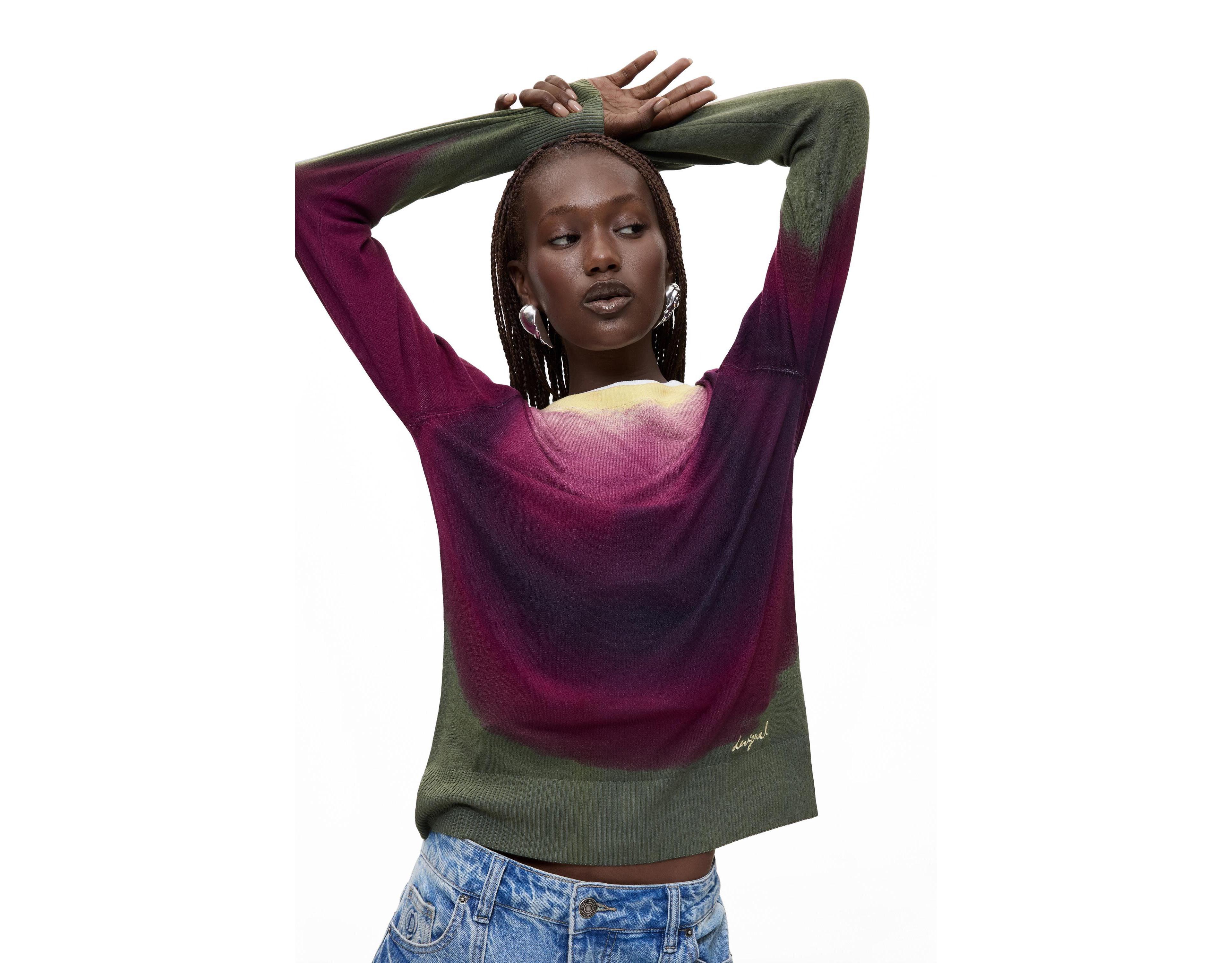 Desigual Women's Fine knit sweater Gradient Effect