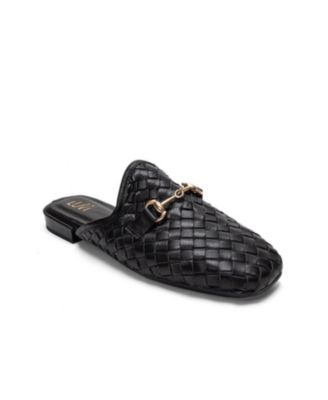 Forever and Always Shoes Women's Senia Leather Woven Mule