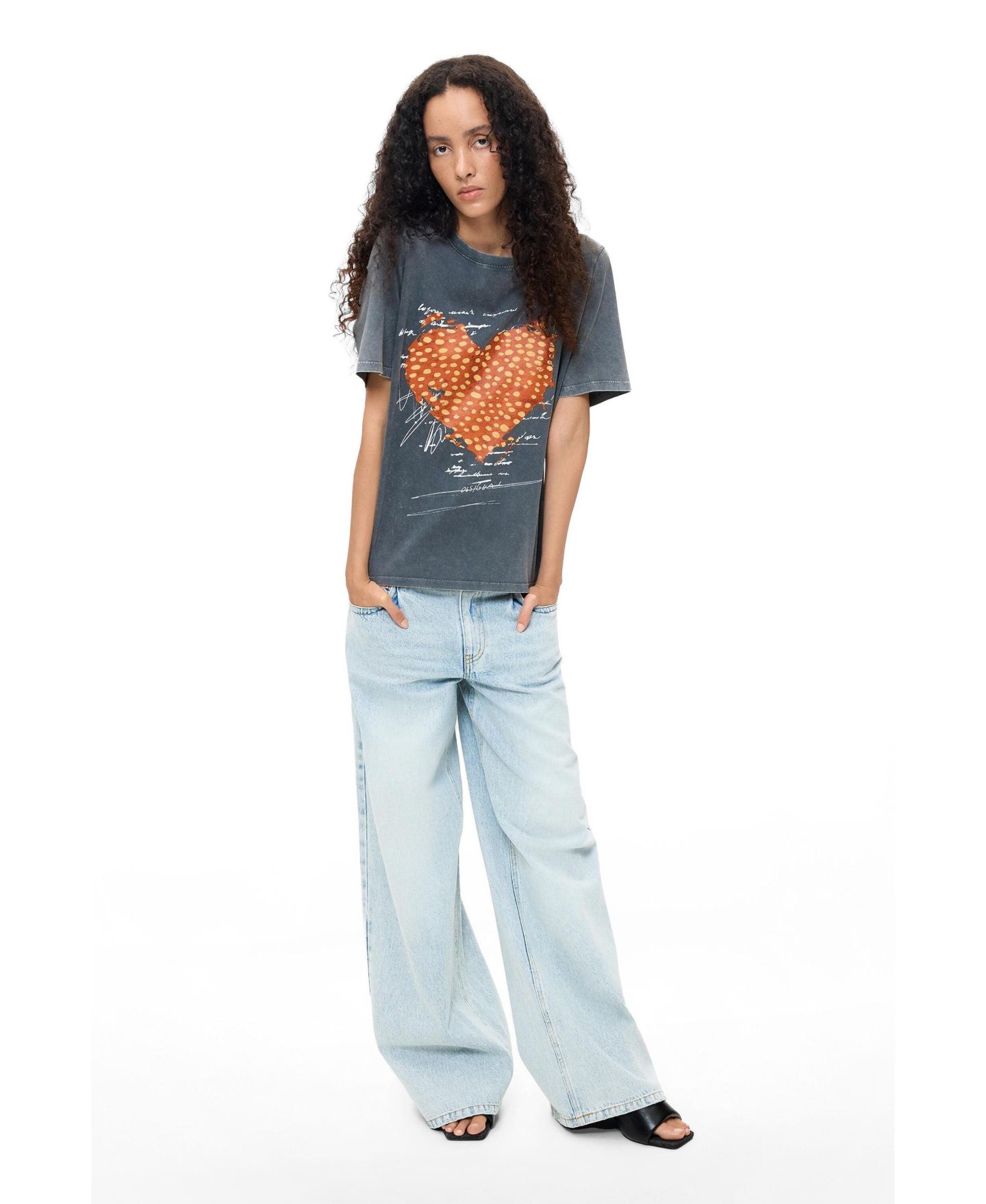 Женская футболка Desigual Graphic Cotton, цвет: Чёрный — фото 2
