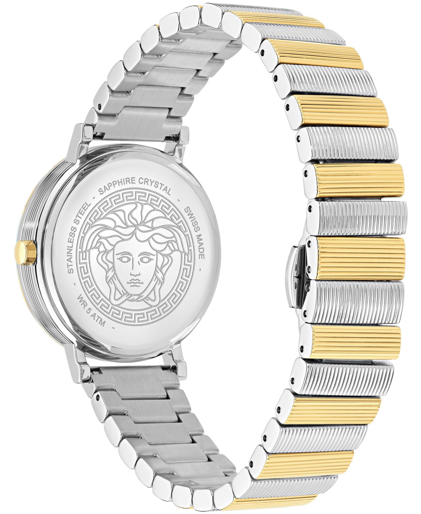 Женские часы Versace V-Libra Two-Tone Stainless Steel Bracelet Watch 35mm — фото 3