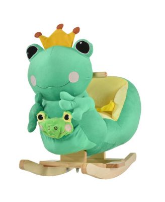 Frog Style Rocker Soft Plush Fabric Music Rocking Horse Toy, Ages 18-36 Months