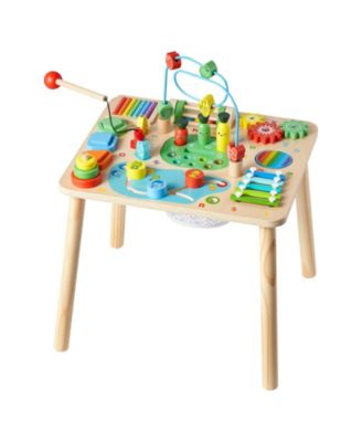 13-in-1 Wooden Montessori Activity Table Develops Fine Motor Skills, Ages 6+ Months
