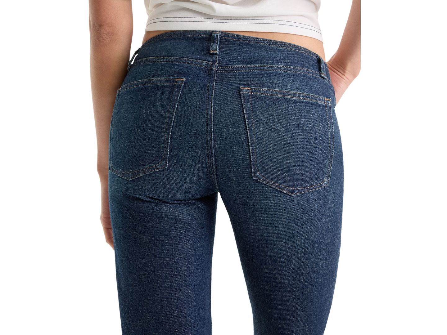 Женские джинсы Good American Low-Rise Bootcut Ghost-Waistband, цвет: Индиго — фото 4