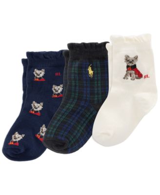 Baby Boys' Holiday Baby Dog Socks, 3-Pack