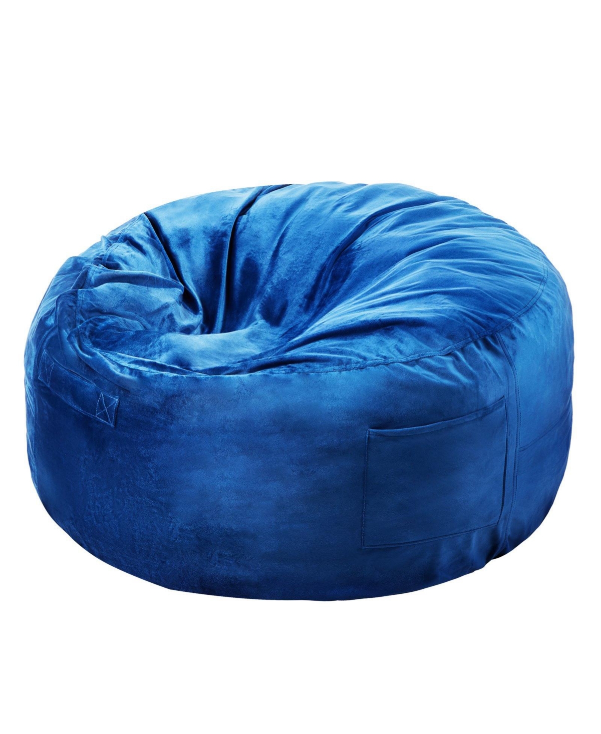 Slickblue 3 Feet Round Bean Bag Chair with Washable Velvet Cover