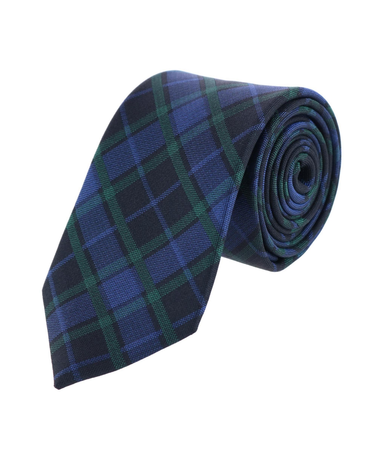 Trafalgar Men's Ives Plaid Necktie and Pocket Square Bundle