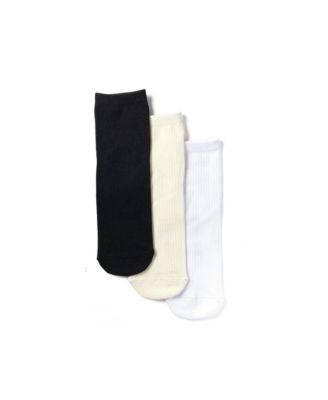 Women's Ribbed Ankle Socks, 3-Pack