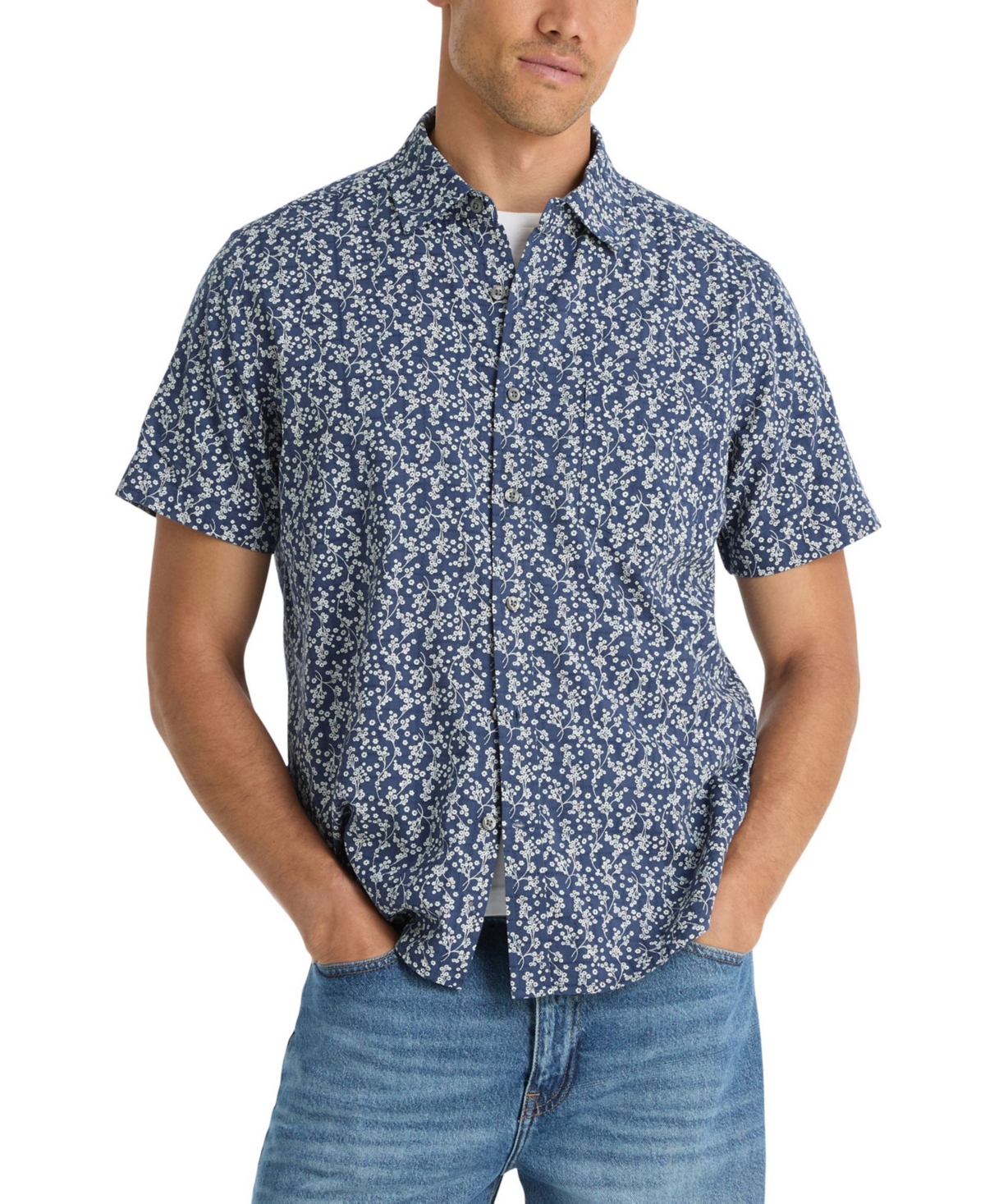 Nautica Men's Dobby Short-Sleeve Shirt