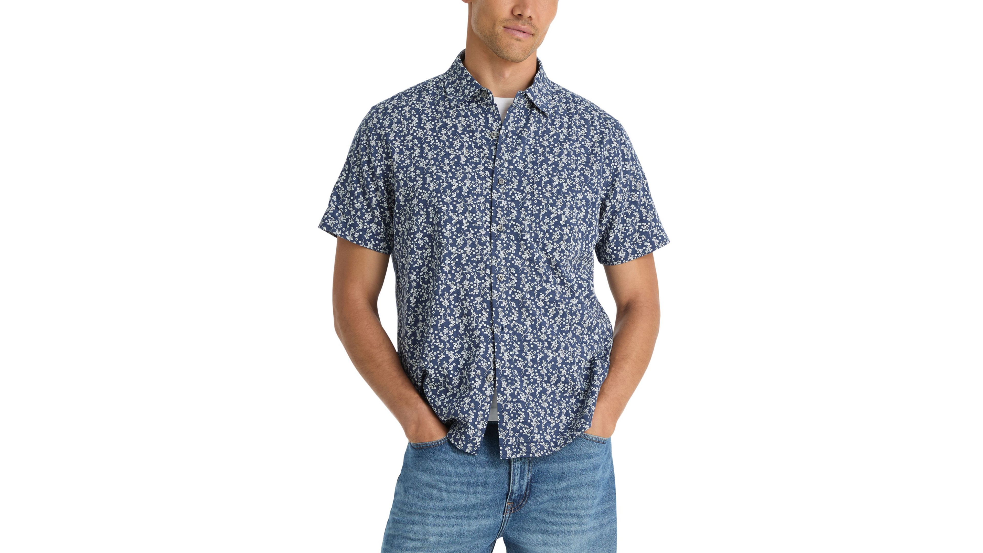 Nautica Men's Dobby Short-Sleeve Shirt