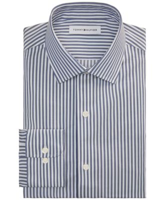 Men's Slim-Fit Cotton Twill Rounded Cuffs Dress Shirt