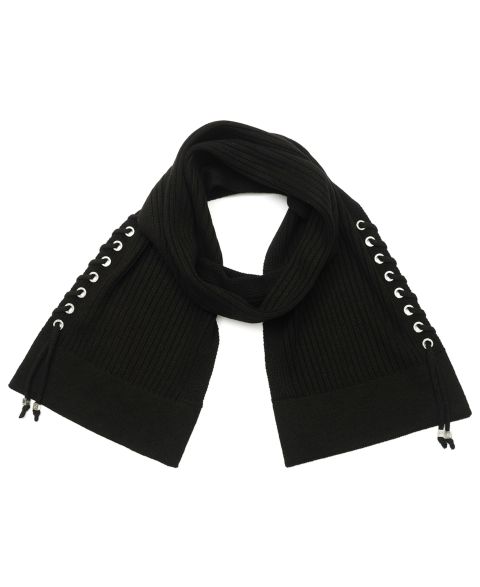 Женский шарф Michael Kors Grommet Lace, цвет: Чёрный