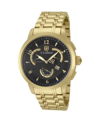 S.Coifman SC0238 Men's Chronograph Dial  Stainless Steel Bracelet Watch 45mm