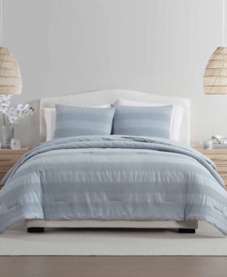 Harbor Waffle Stripe 3-Piece Comforter Set, King