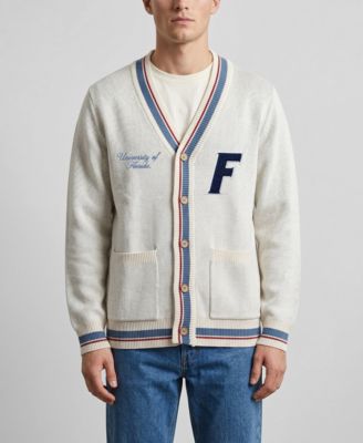 Men's and Women's Natural Florida Gators Americana Striped Full-Button Cardigan
