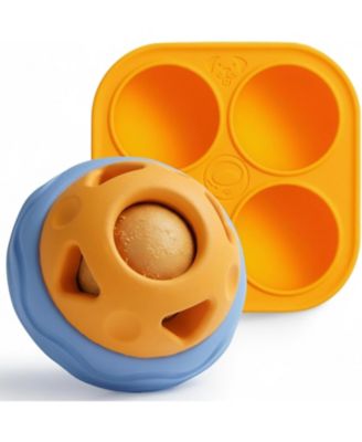 Treat Dispensing Dog Toy Set, Lickable Slow Feeder and Freezable Treat Molds, Long-Lasting Rubber Dog Chew Toy